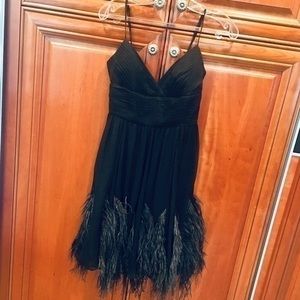 ✨✨BCBGMAXAZRIA Black Feather Occasion Dress✨ Size 0 ✨